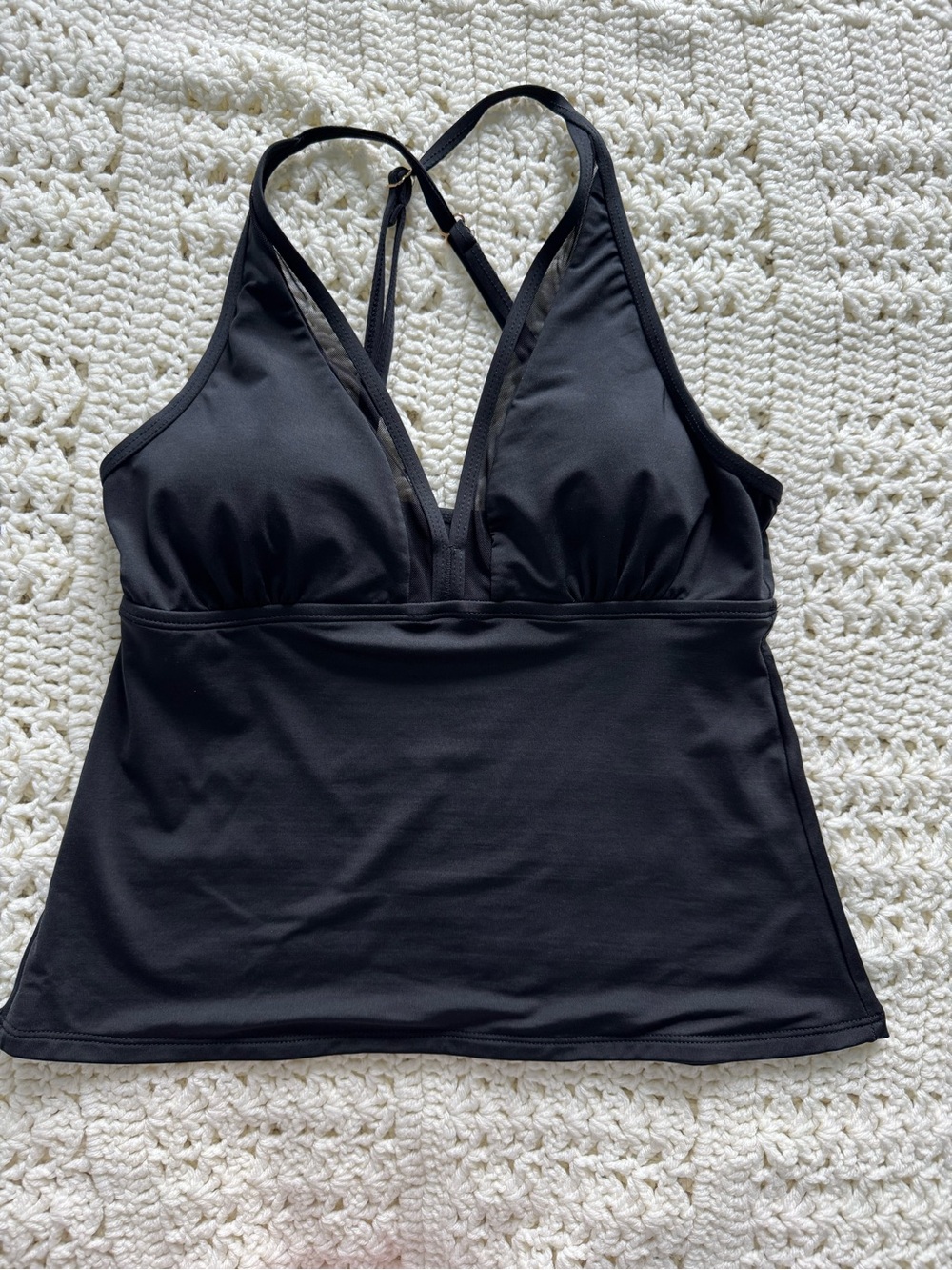 Apt. 9 Black V-Neck Tankini Top
